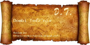 Dombi Teónia névjegykártya
